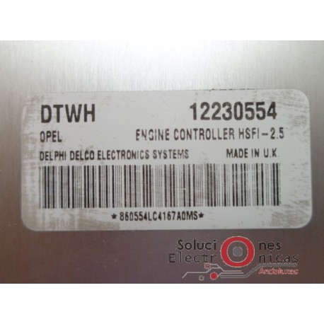 DTWH 12230554 ECU CENTRALITA MOTOR OPEL MERIVA 1.6 16V Z16XE